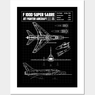 F100 D Super Sabre Posters and Art